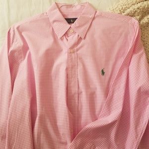 Long sleeve pink mens shirt